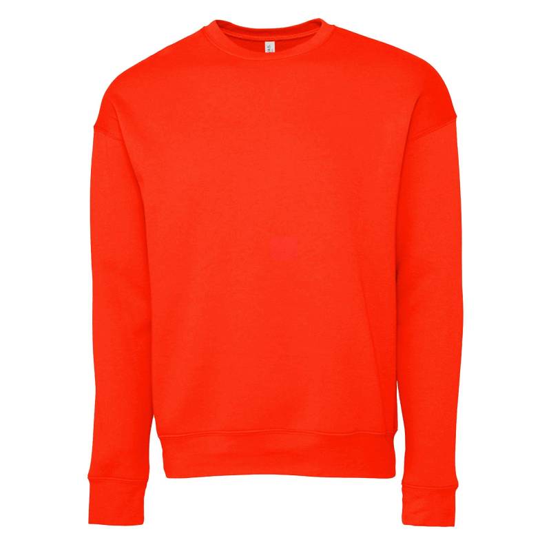 Erwachsene Drop Schulter Sweatshirt Damen Rot Bunt XS von Bella + Canvas