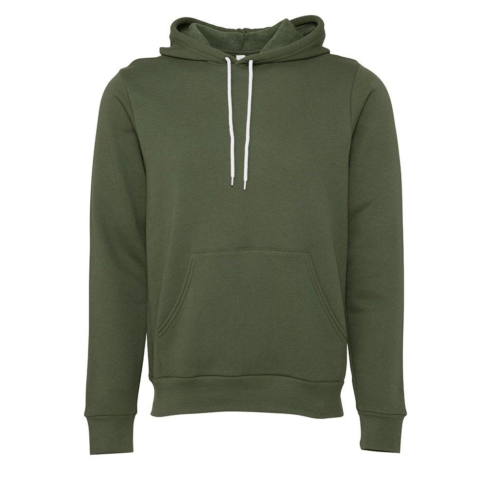 Erwachsene Kapuzenpullover Damen Militärgrün S von Bella + Canvas