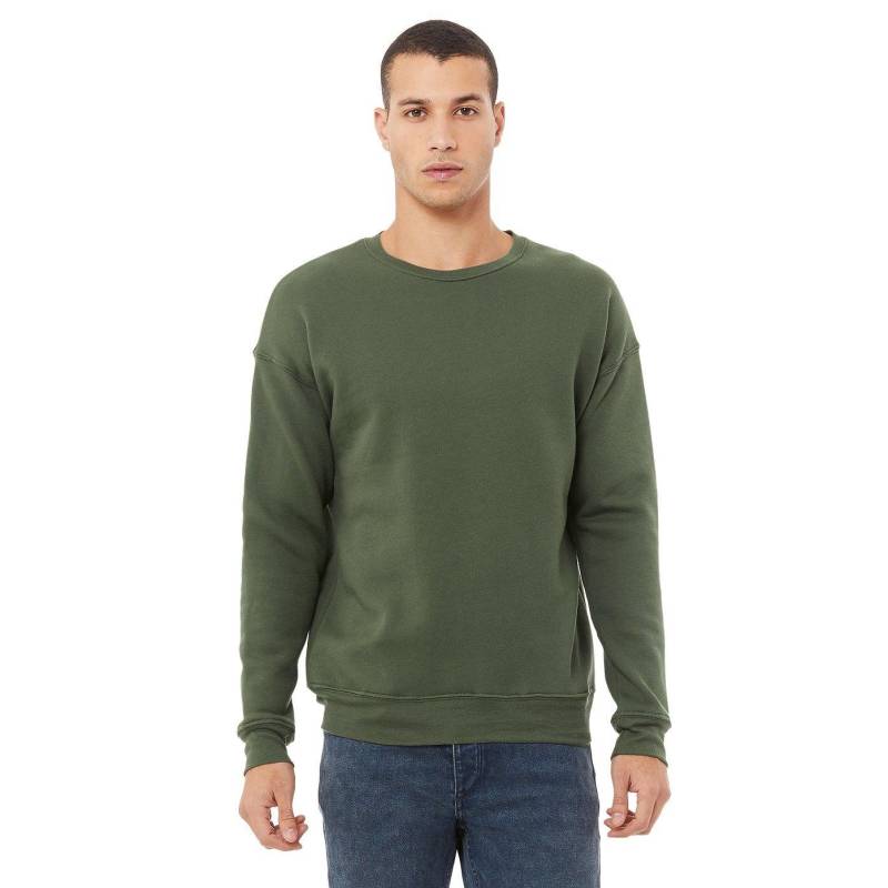 Fllece Mit Überschnittenen Schultern Damen Militärgrün XL von Bella + Canvas