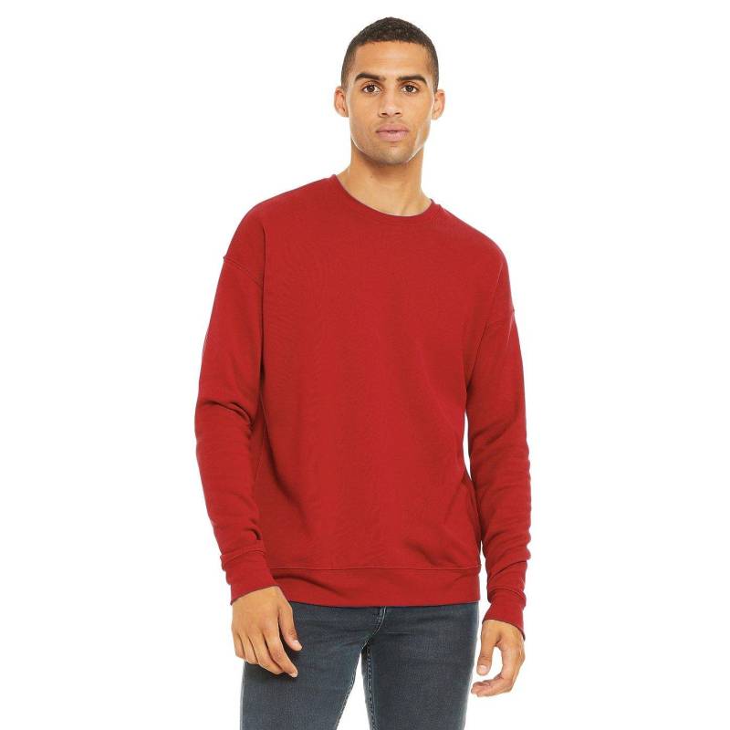 Fllece Mit Überschnittenen Schultern Damen Rot Bunt XL von Bella + Canvas