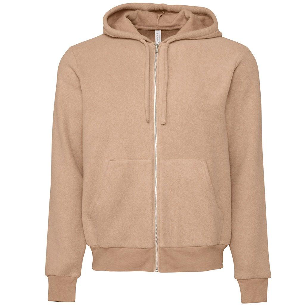 Hoodie Mit Durchgehendem Reißverschluss Damen Beige XS von Bella + Canvas