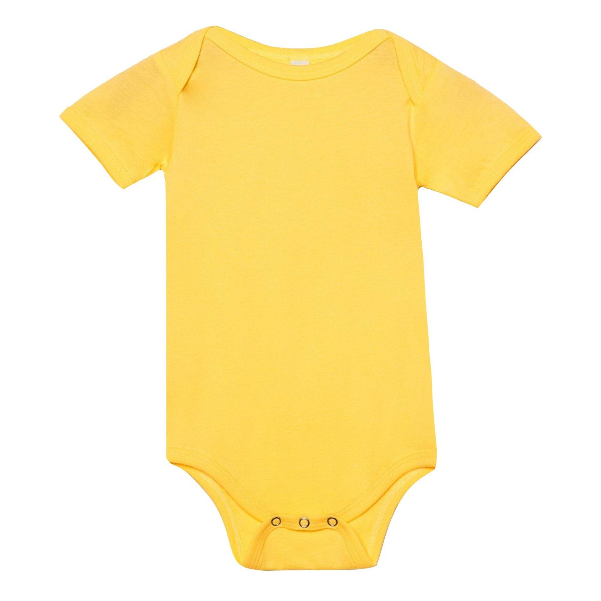 Jersey Kurzarm Body Mädchen Gelb 3-6M von Bella + Canvas