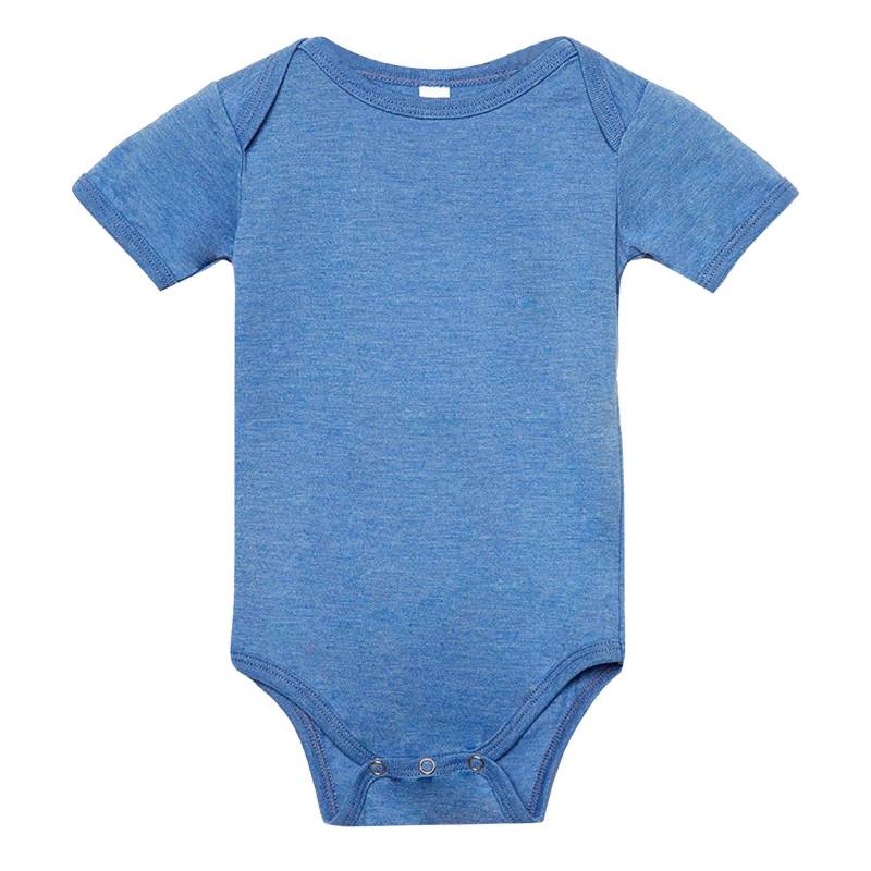 Jersey Kurzarm Body Mädchen Nebelblau 3-6M von Bella + Canvas