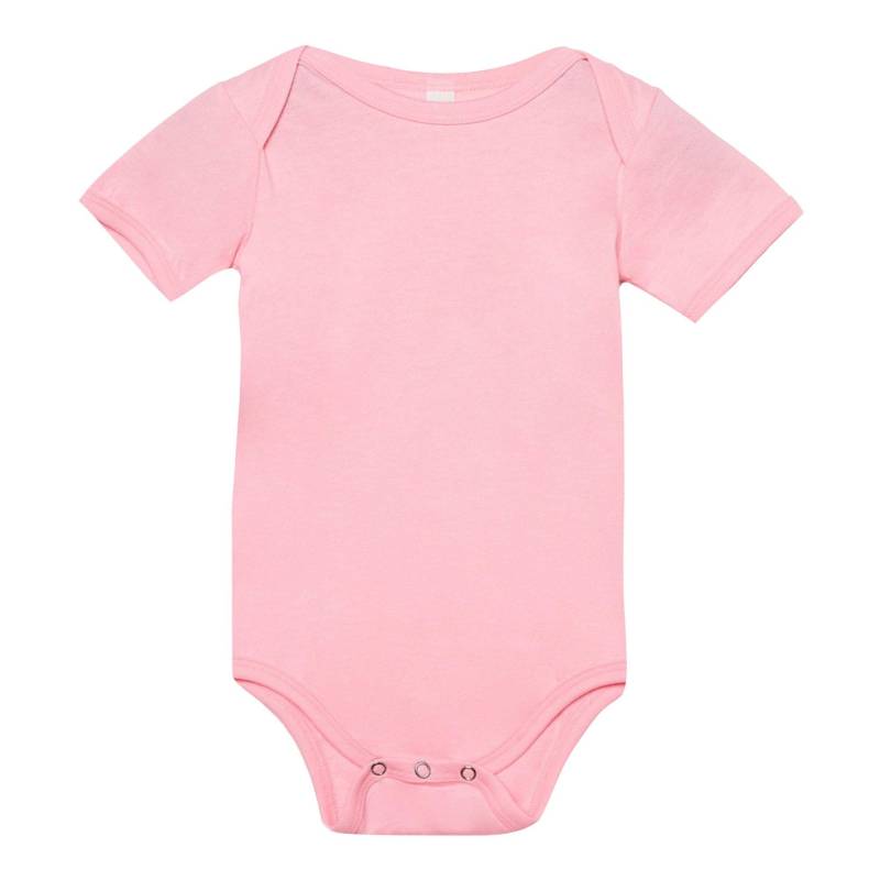 Jersey Kurzarm Body Mädchen Pink 3-6M von Bella + Canvas