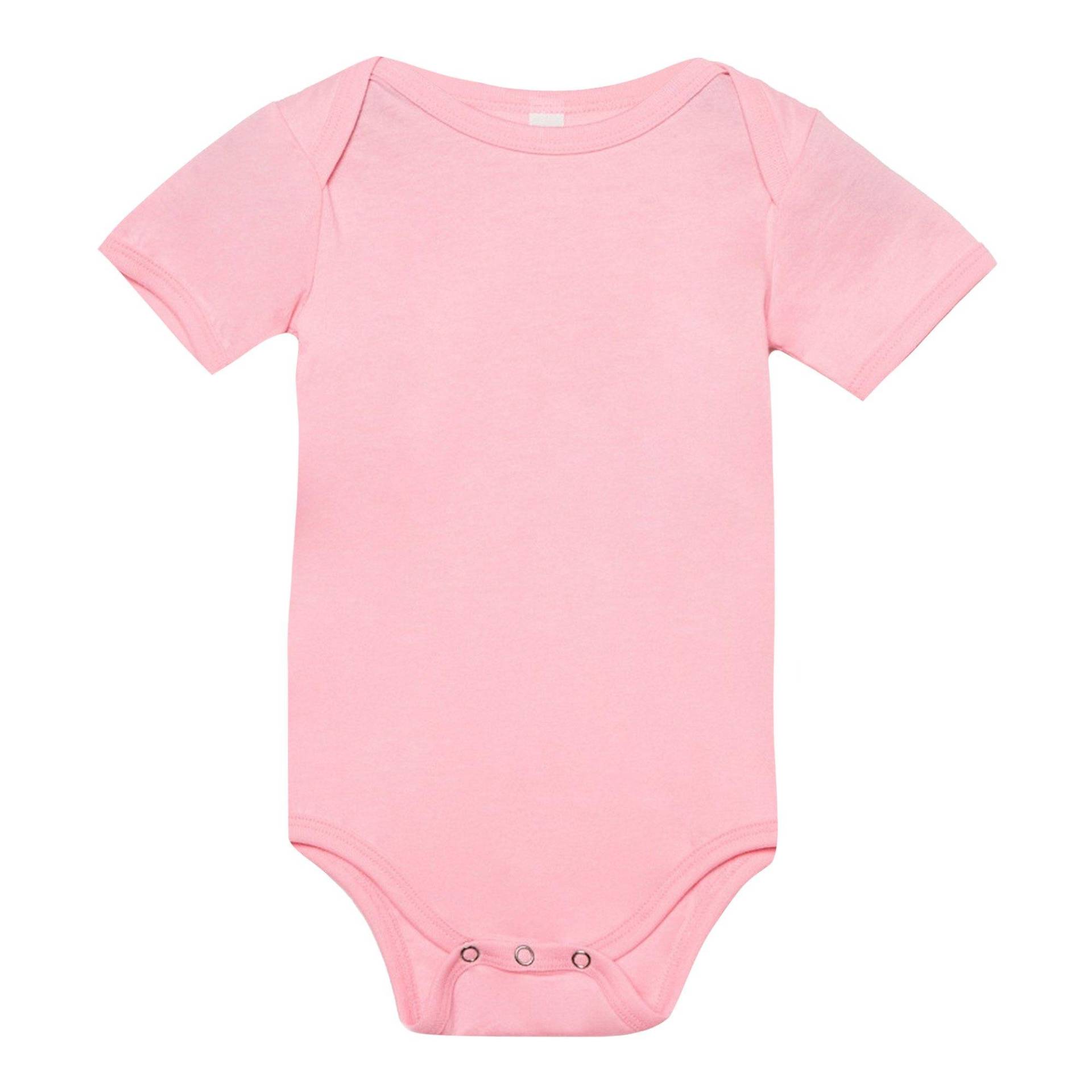 Jersey Kurzarm Body Mädchen Pink 92 von Bella + Canvas