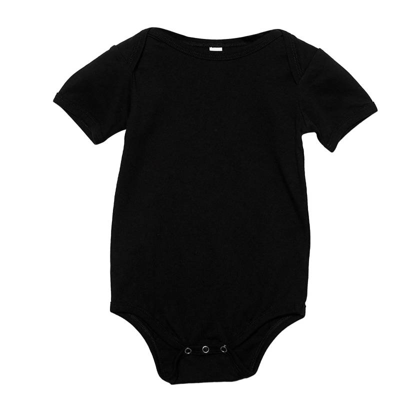 Jersey Kurzarm Body Mädchen Schwarz 3-6M von Bella + Canvas