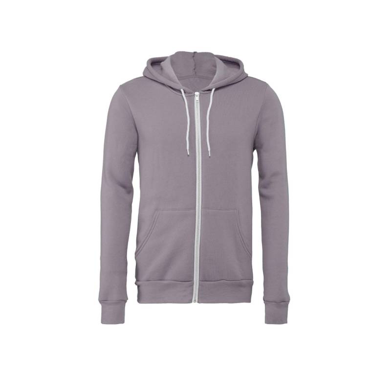 Kapuzenpullover, Durchgehender Reißverschluss Damen Taubengrau L von Bella + Canvas