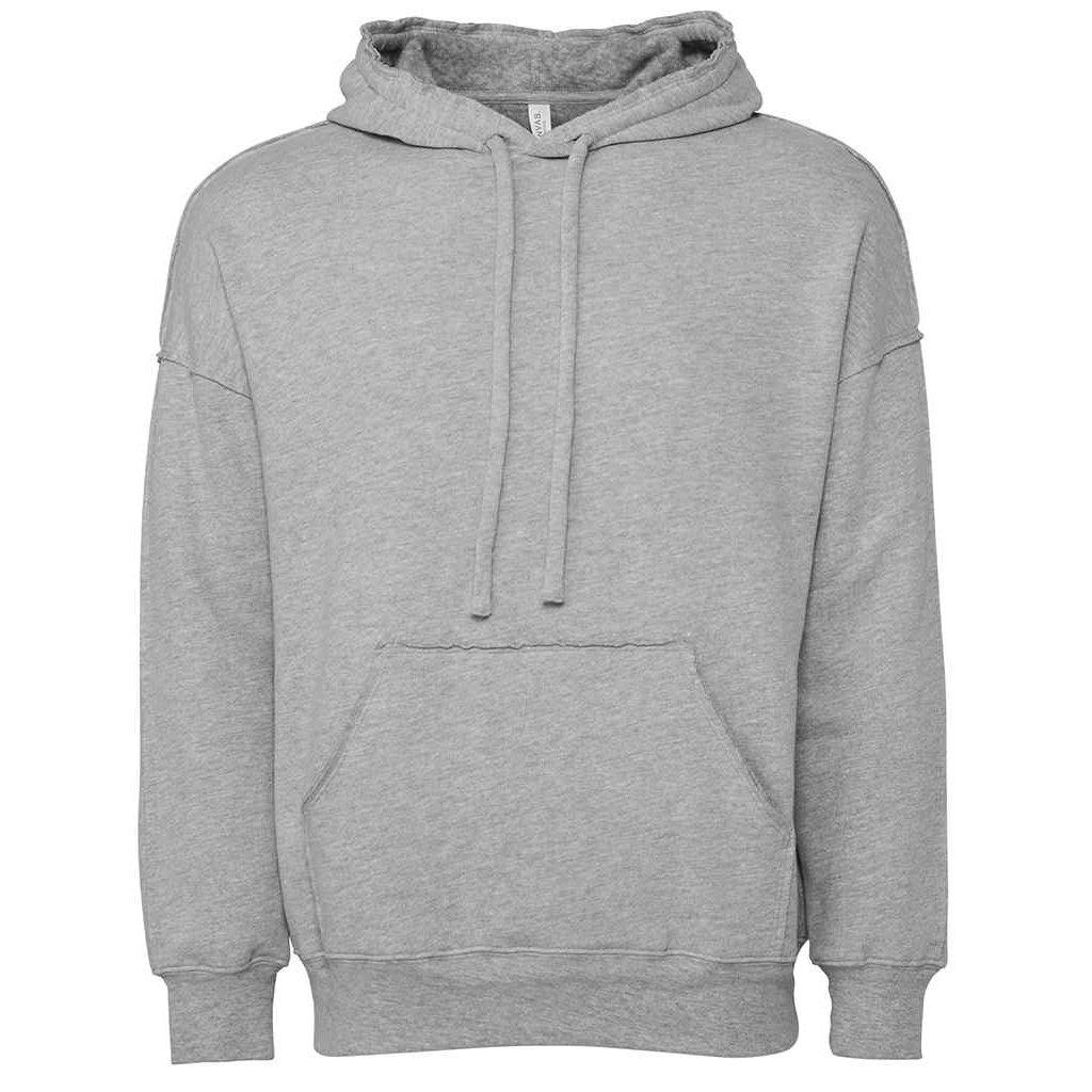 Kapuzenpullover Rohe Nähte Damen Grau S von Bella + Canvas