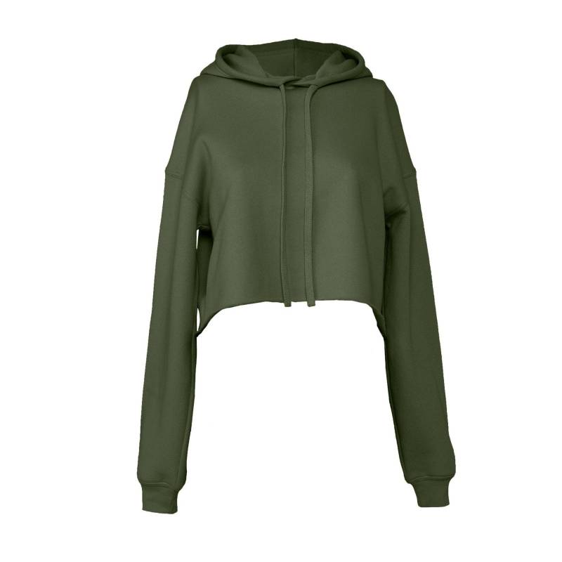 Bella + Canvas - Kurzes Hoodie, für Damen, Militärgrün, Größe M von Bella + Canvas