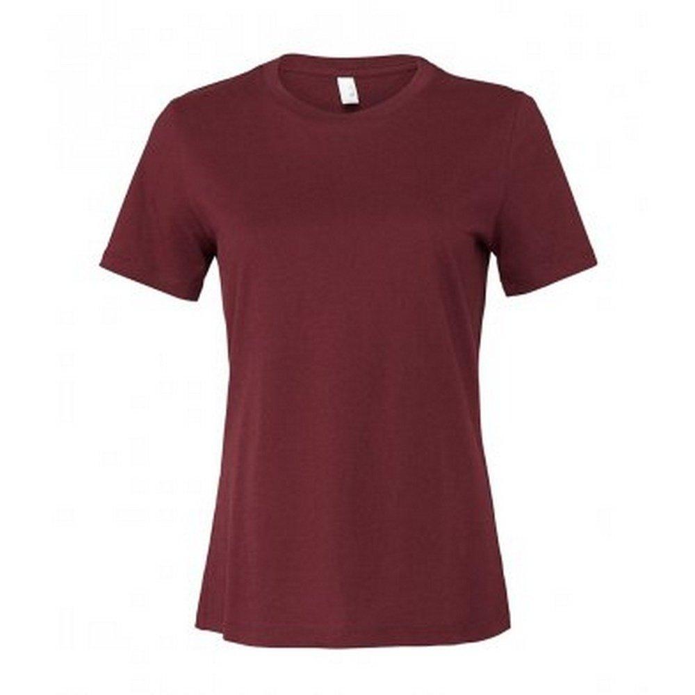 Relaxed Jersey Tshirt Damen Bordeaux L von Bella + Canvas