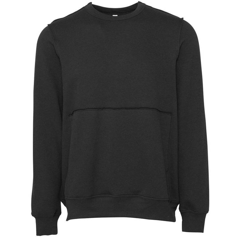 Sweatshirt, Rohe Nähte Damen Grau M von Bella + Canvas