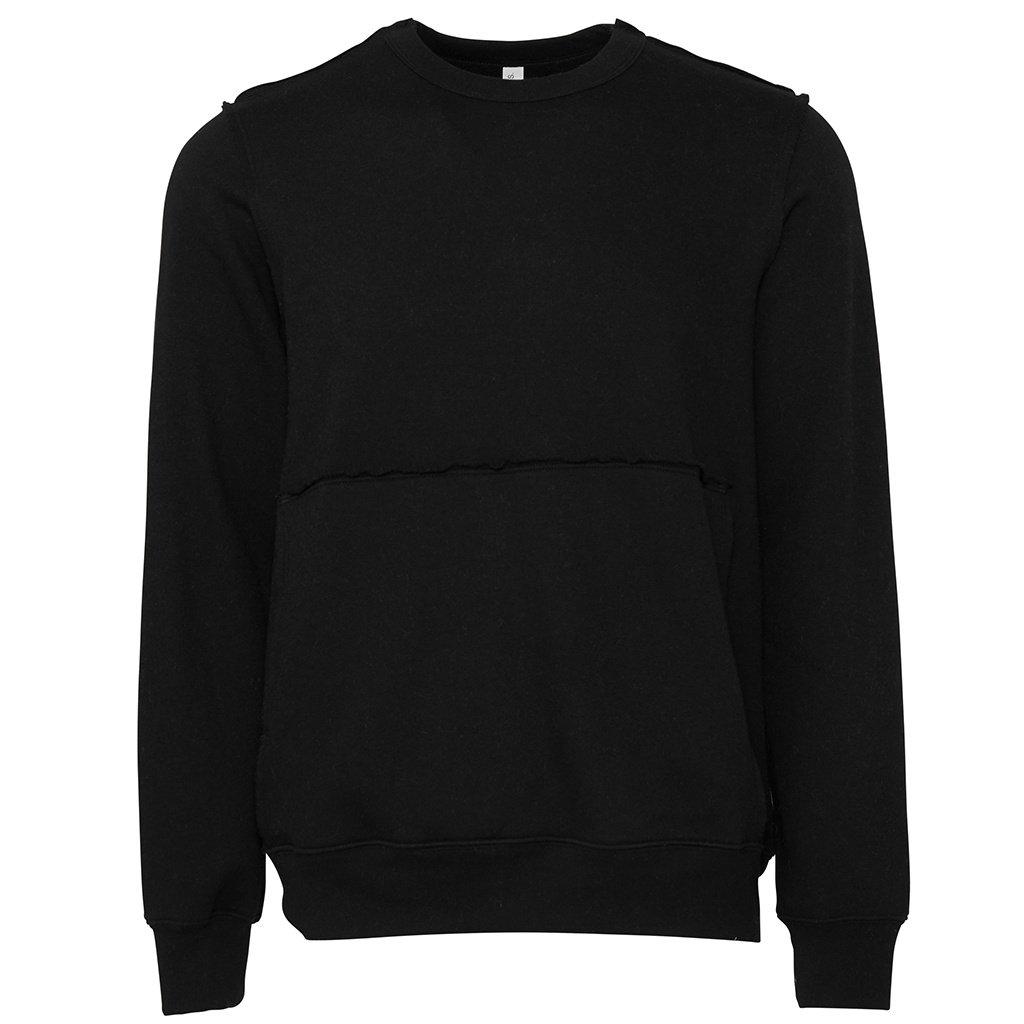 Sweatshirt, Rohe Nähte Damen Schwarz XS von Bella + Canvas