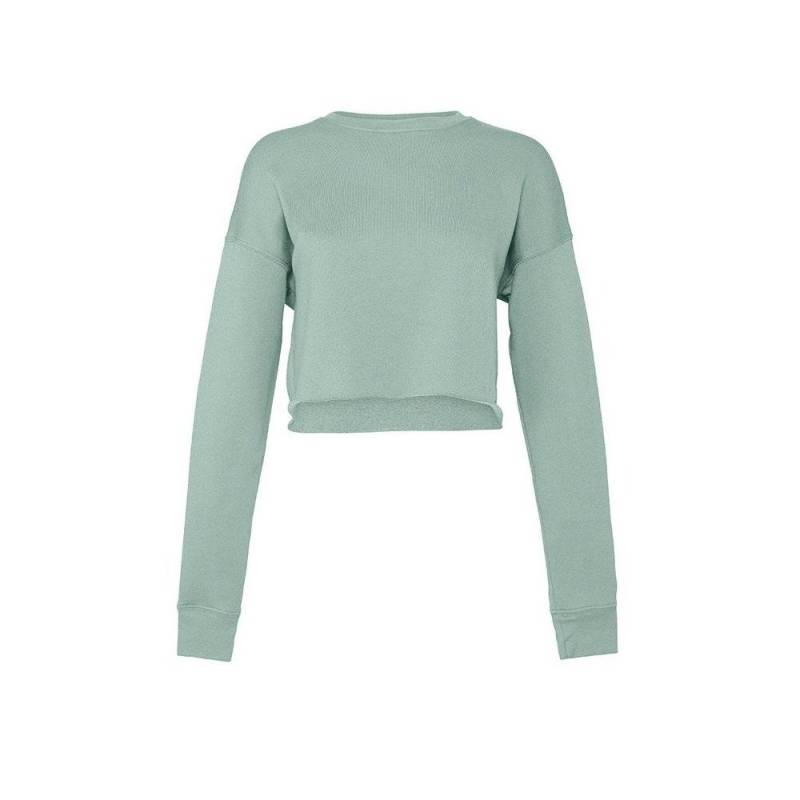 Sweatshirt Kurz Geschnitten Damen Blau L von Bella + Canvas