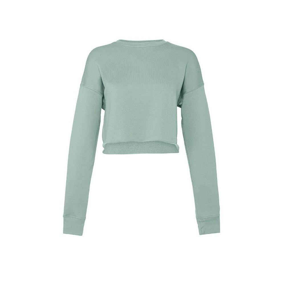 Sweatshirt Kurz Geschnitten Damen Blau XL von Bella + Canvas