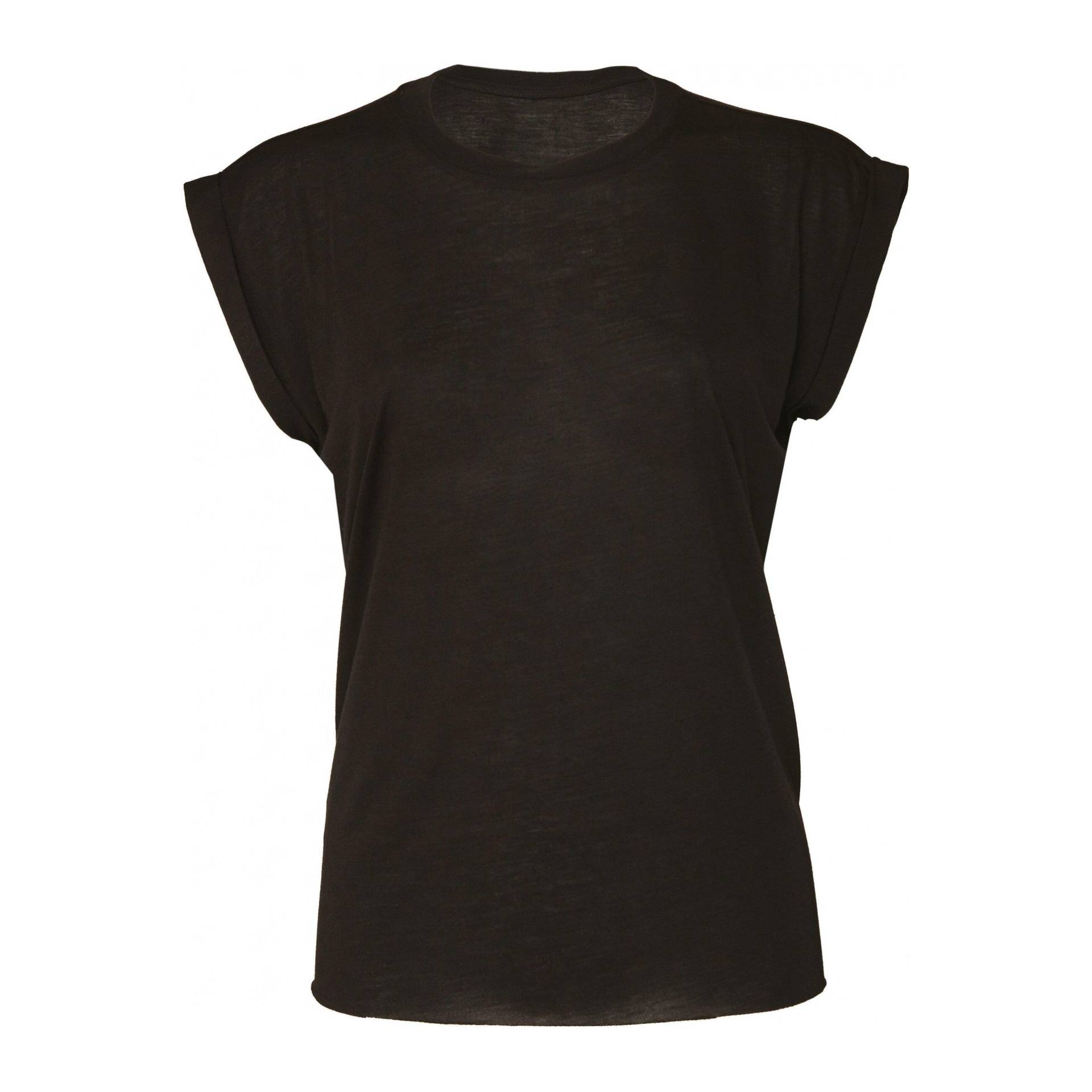 T-shirt Mit Rollärmeln, Flowy Damen  M von Bella + Canvas