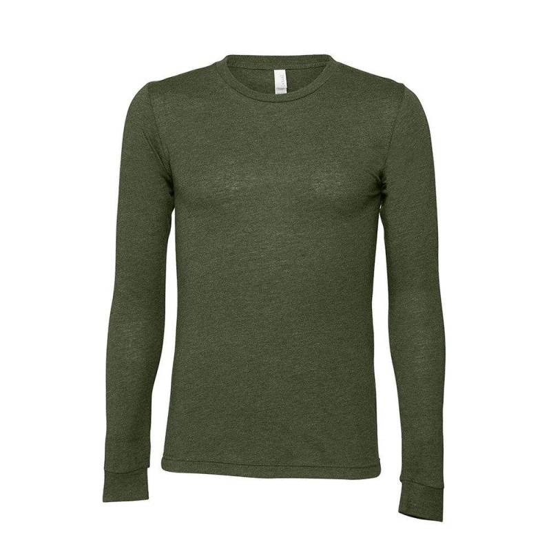 Tshirt Langärmlig Damen Militärgrün S von Bella + Canvas