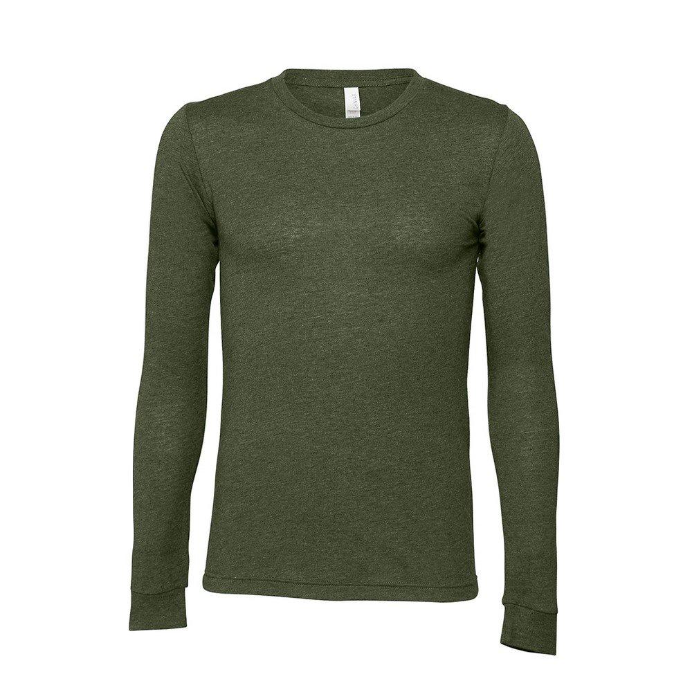 Tshirt Langärmlig Damen Militärgrün XL von Bella + Canvas