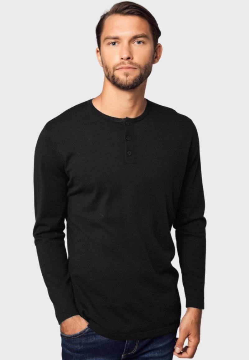 Henley T-shirt Aus Baumwolle Und Kaschmir Herren Schwarz XL von Bellemere New York