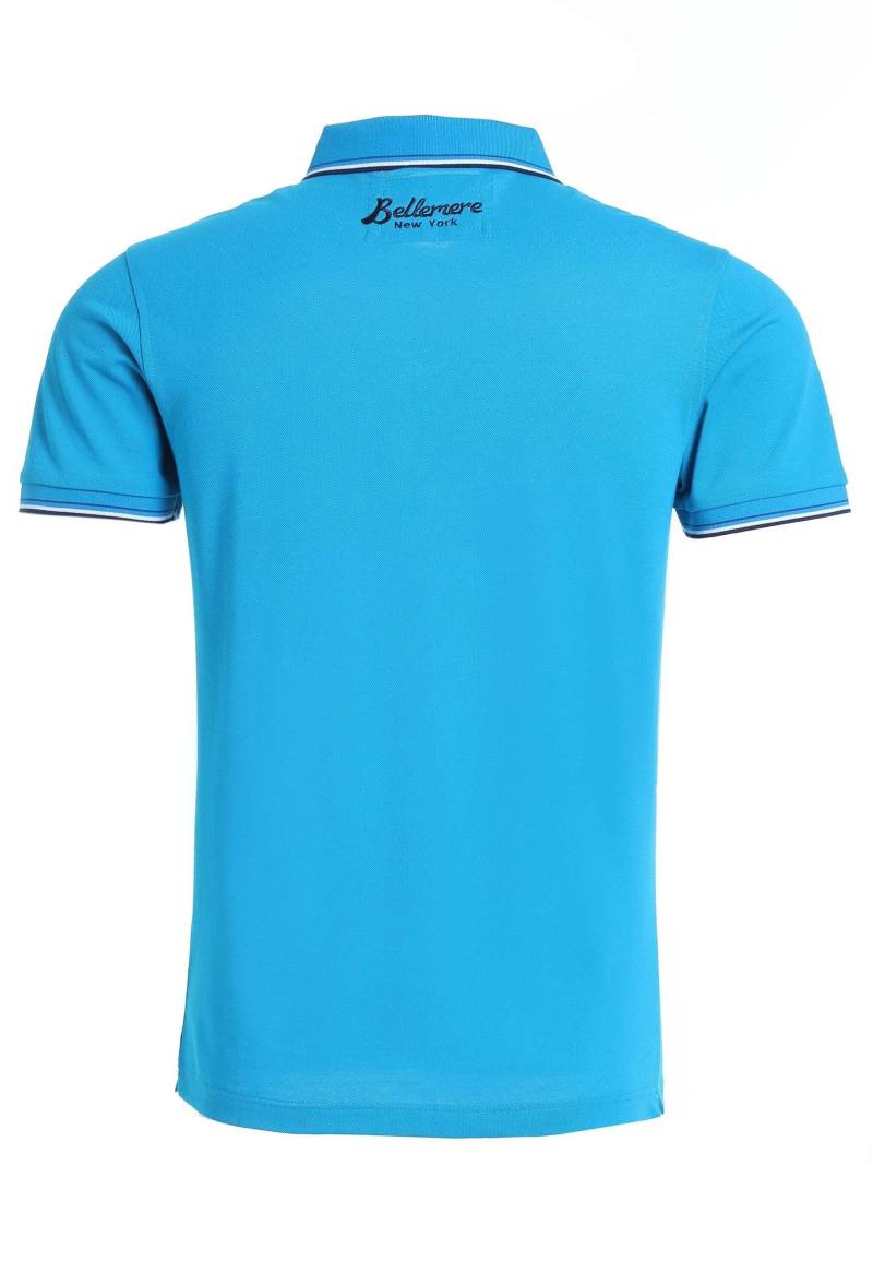 Herren-poloshirt Aus Seide Und Baumwolle Herren Blau M von Bellemere New York