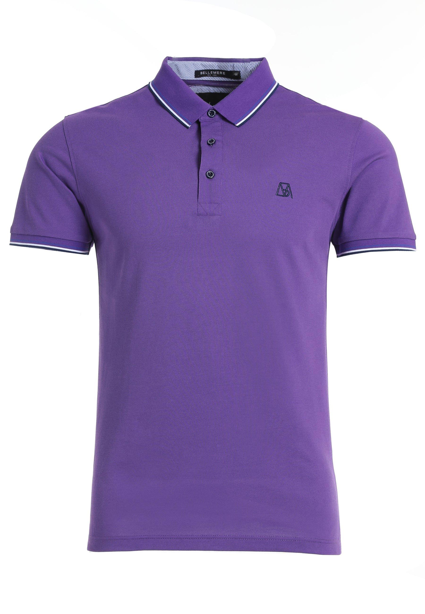 Herren-poloshirt Aus Seide Und Baumwolle Herren Lila L von Bellemere New York