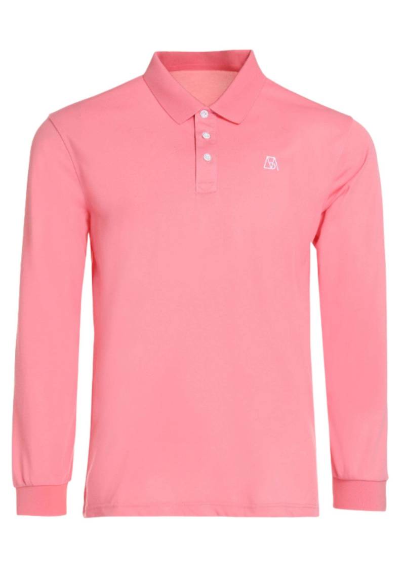 Langärmliges Tencel-polo Herren Pink XL von Bellemere New York