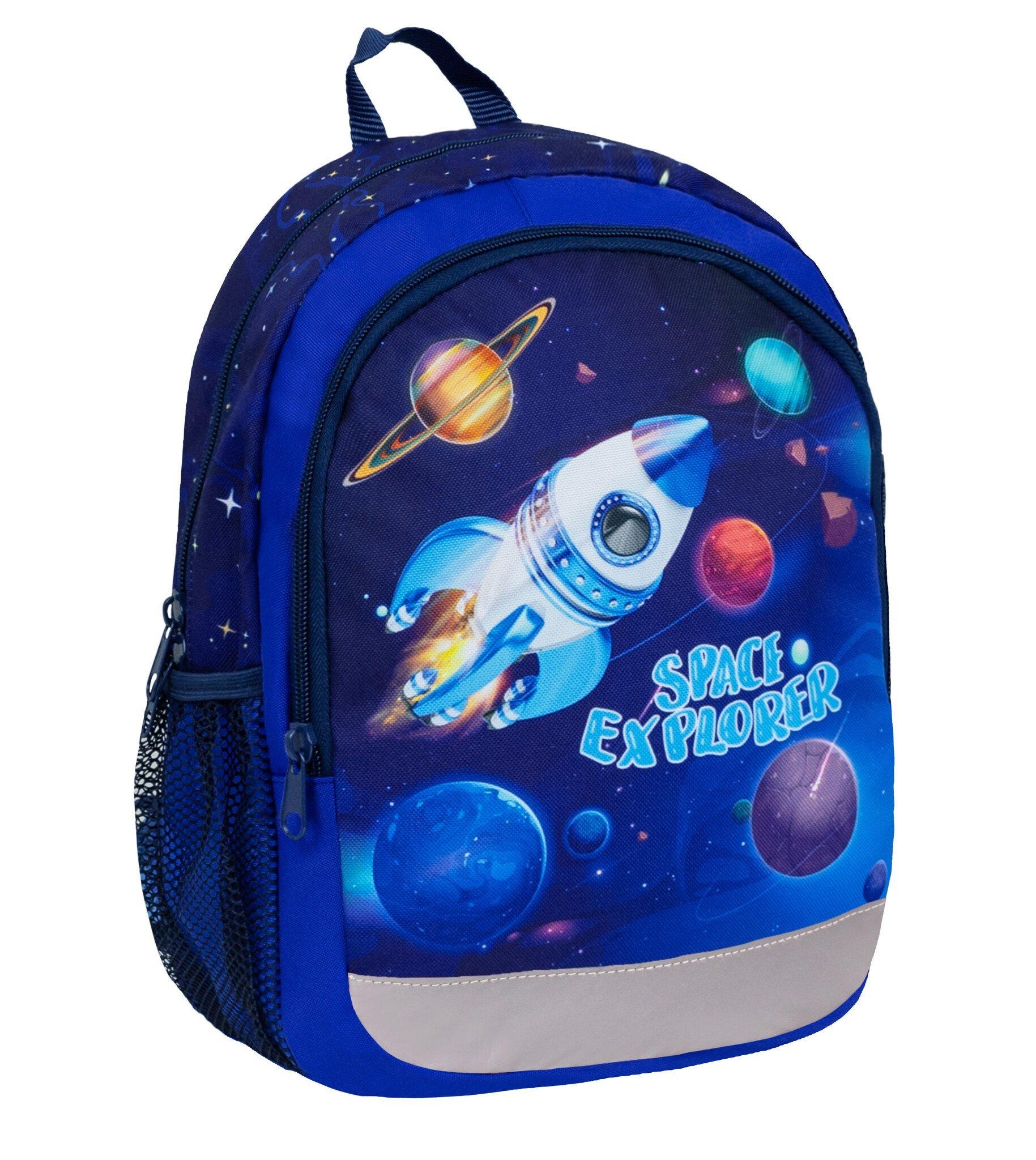 Kiddy Plus Kindergartenrucksack Space Explorer Jungen Blau ONE SIZE von Belmil