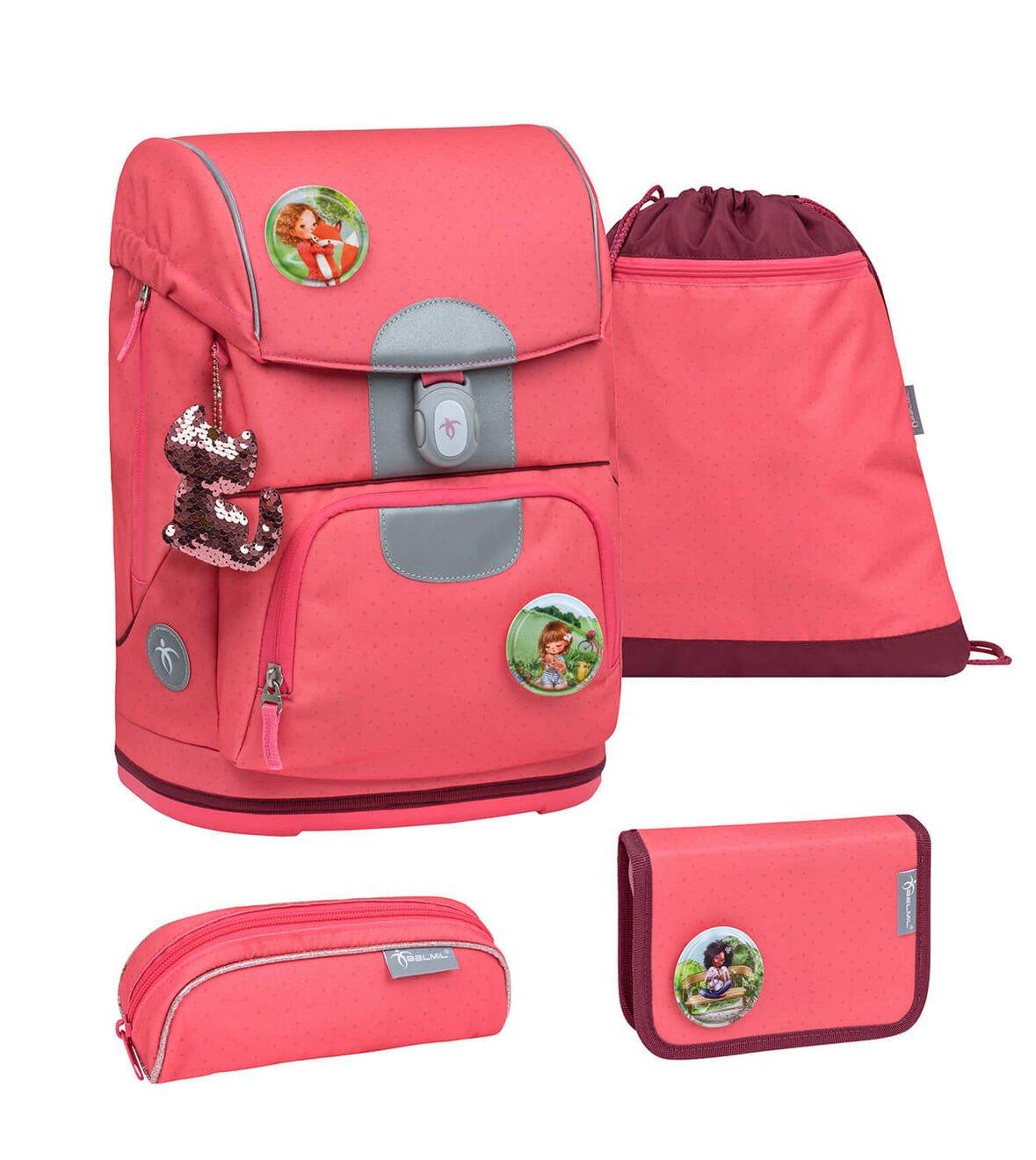 Belmil - MOTION Schulrucksack 5-teiliges-Set Sweet Candy, One Size, Pink von Belmil