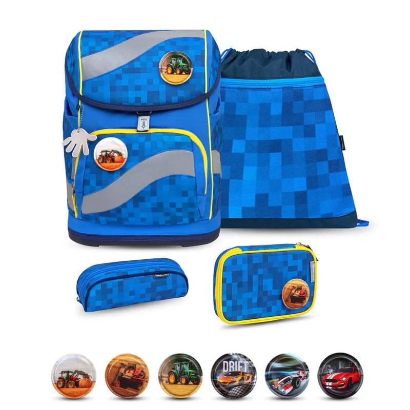 Smarty Schulrucksack 5-teiliges-set Funky Blue Jungen Blau ONE SIZE von Belmil