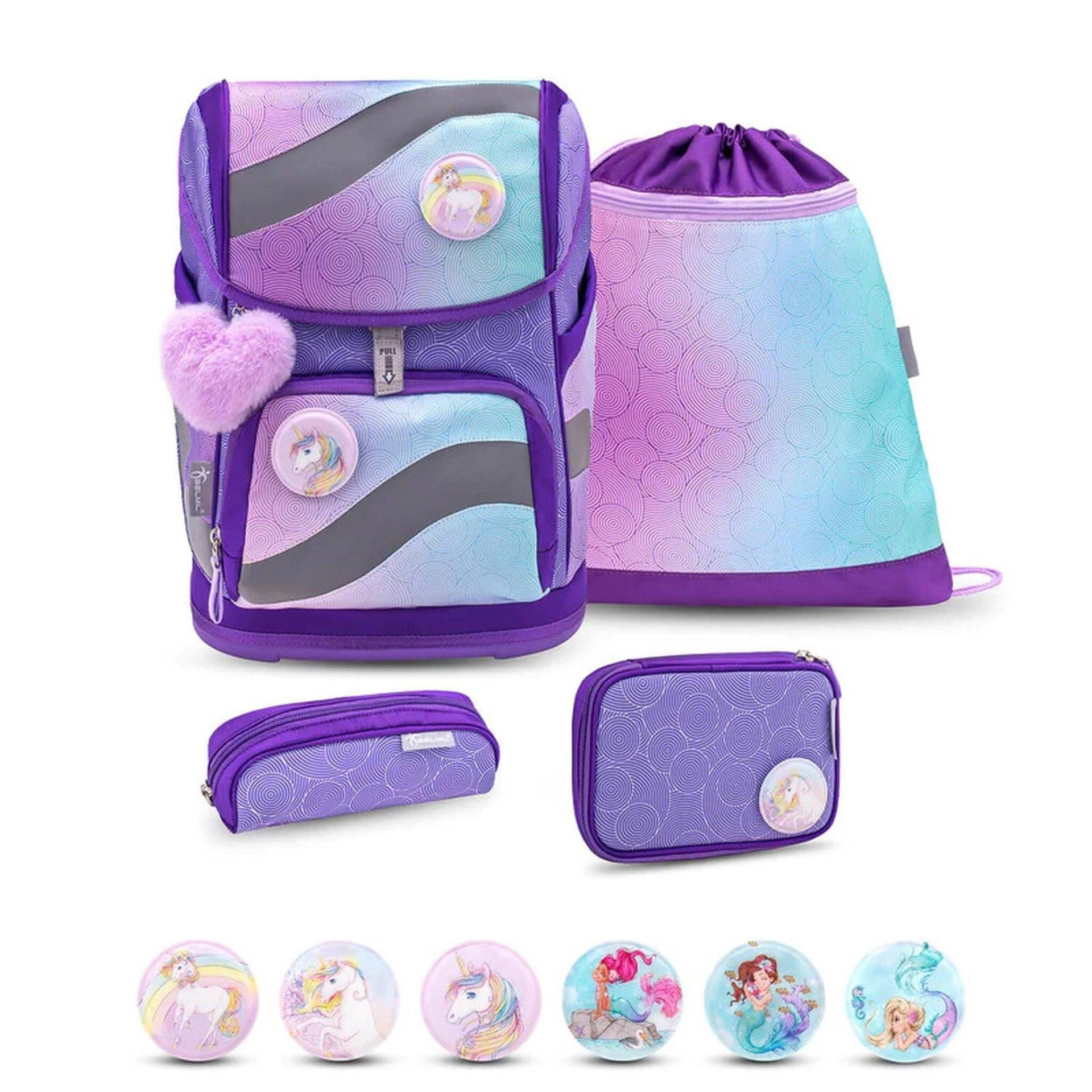 Smarty Schulrucksack 5-teiliges-set Wonder 2 Mädchen Violett ONE SIZE von Belmil