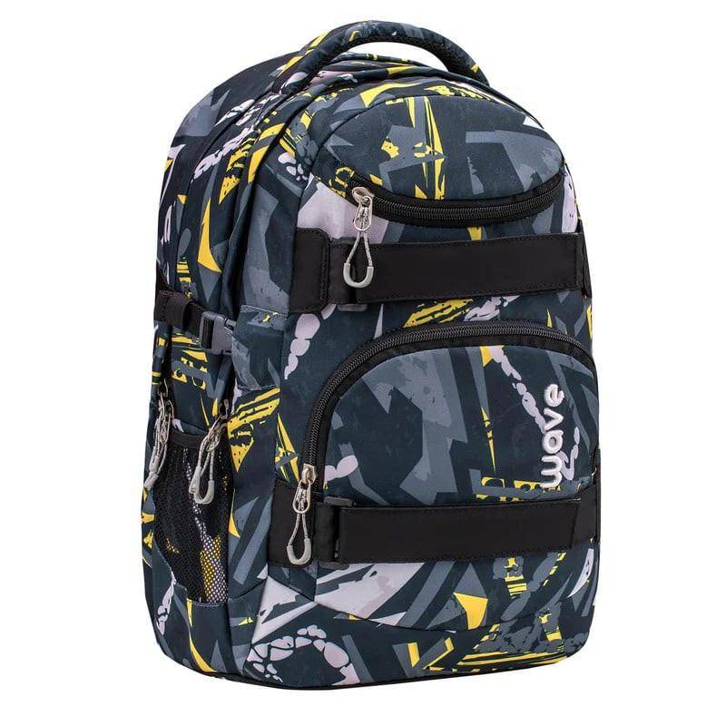 Wave Infinity Schulrucksack Yellow Graffiti Jungen Schwarz ONE SIZE von Belmil