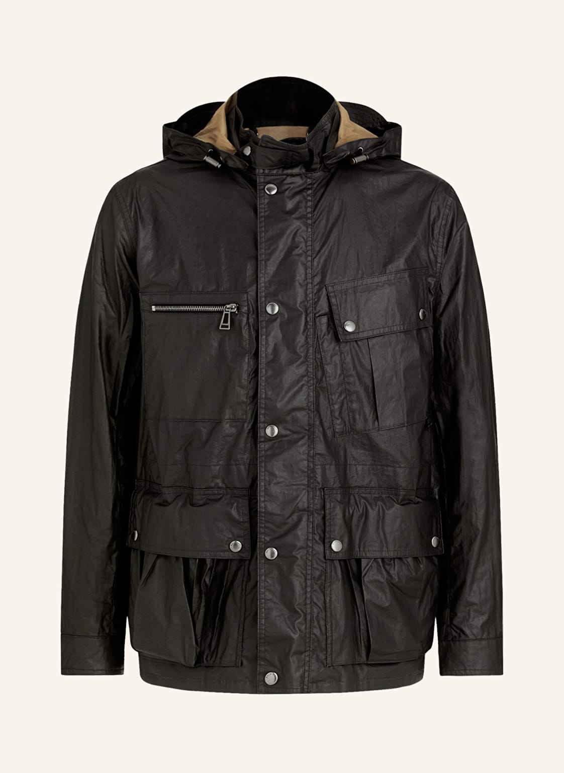 Belstaff Fieldjacket Centenary Mit Abnehmbarer Kapuze schwarz von Belstaff