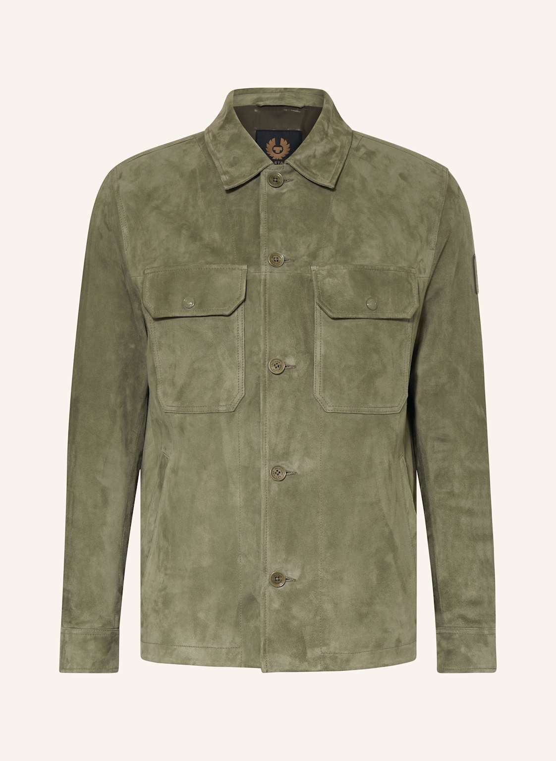 Belstaff Leder-Overjacket gruen von Belstaff