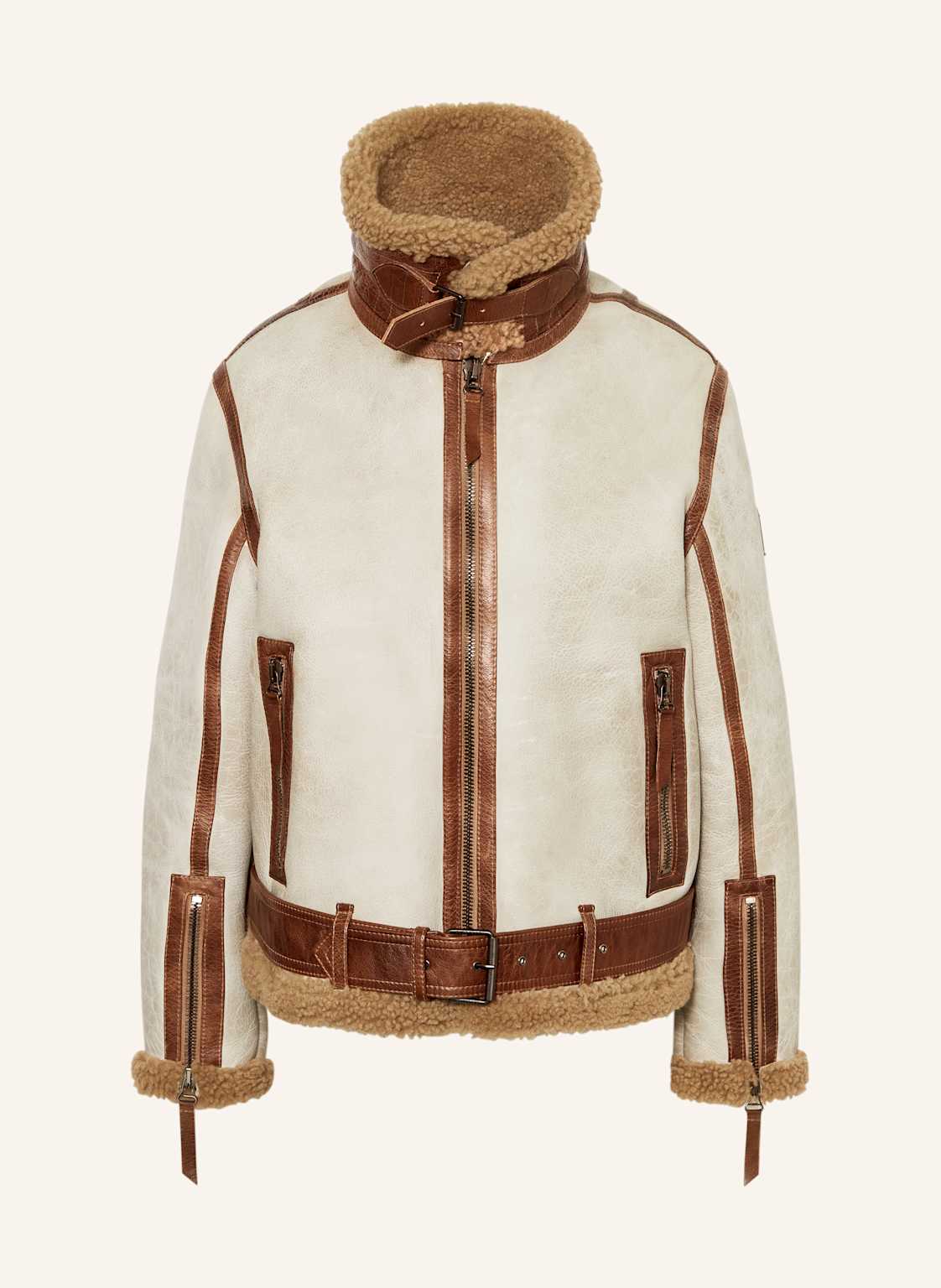 Belstaff Lederjacke Centenary Blackthorn beige von Belstaff