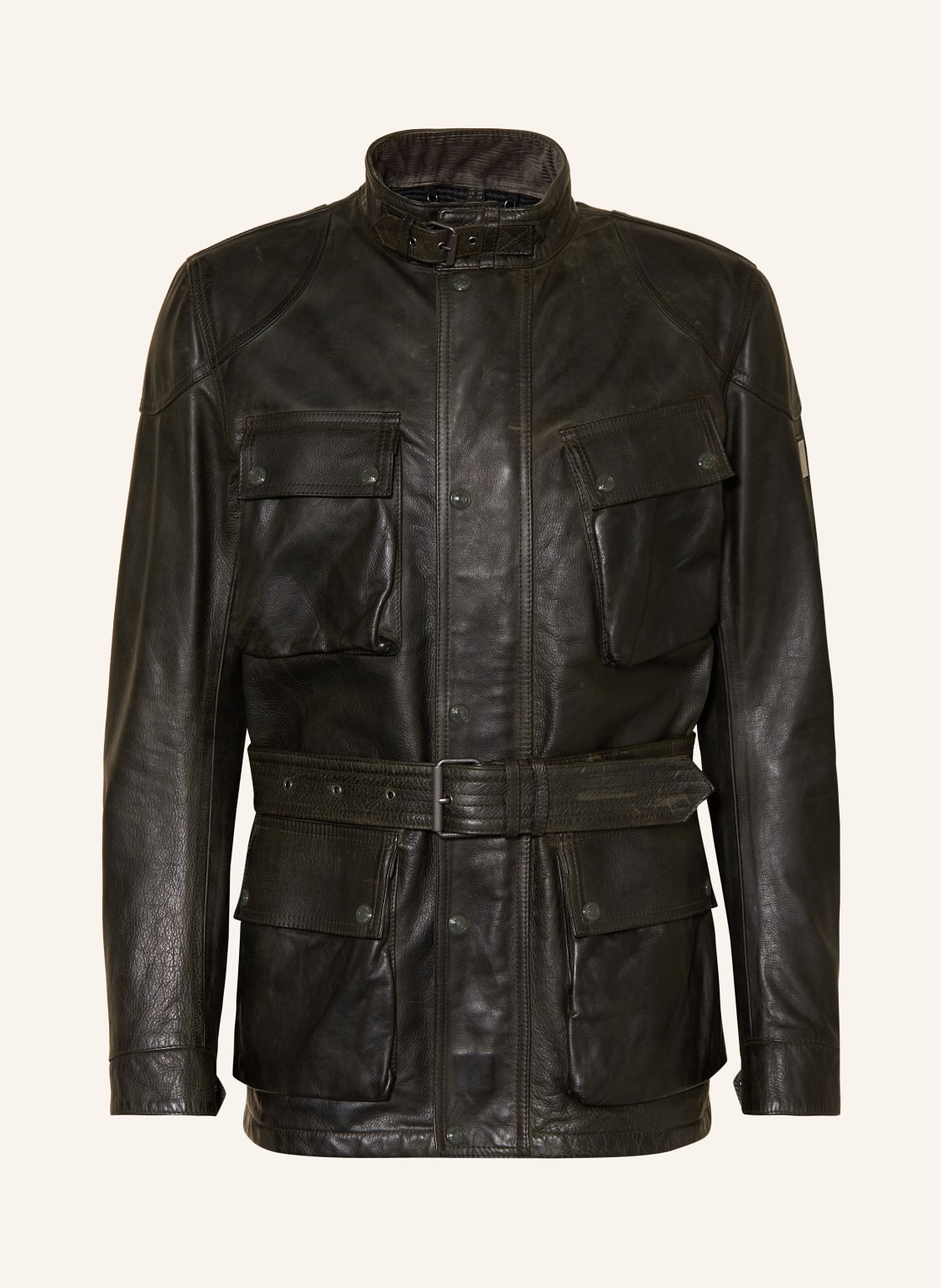 Belstaff Lederjacke Legacy Trialmaster Panther gruen von Belstaff