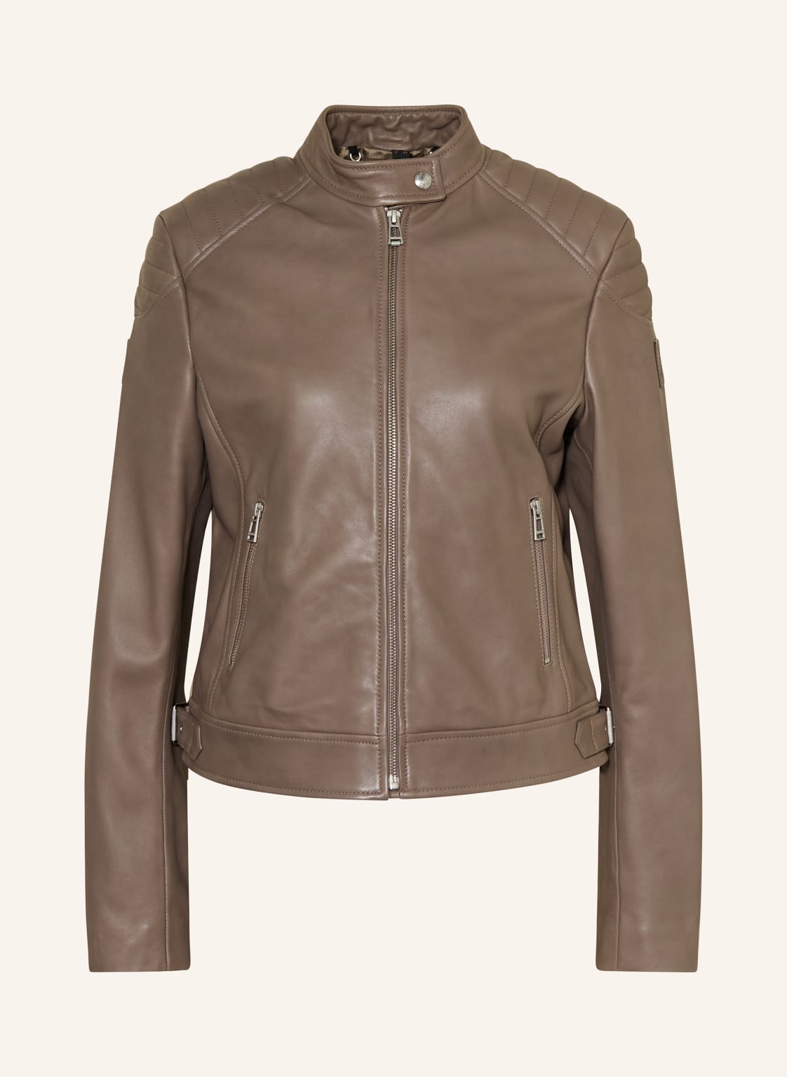 Belstaff Lederjacke Mollison beige