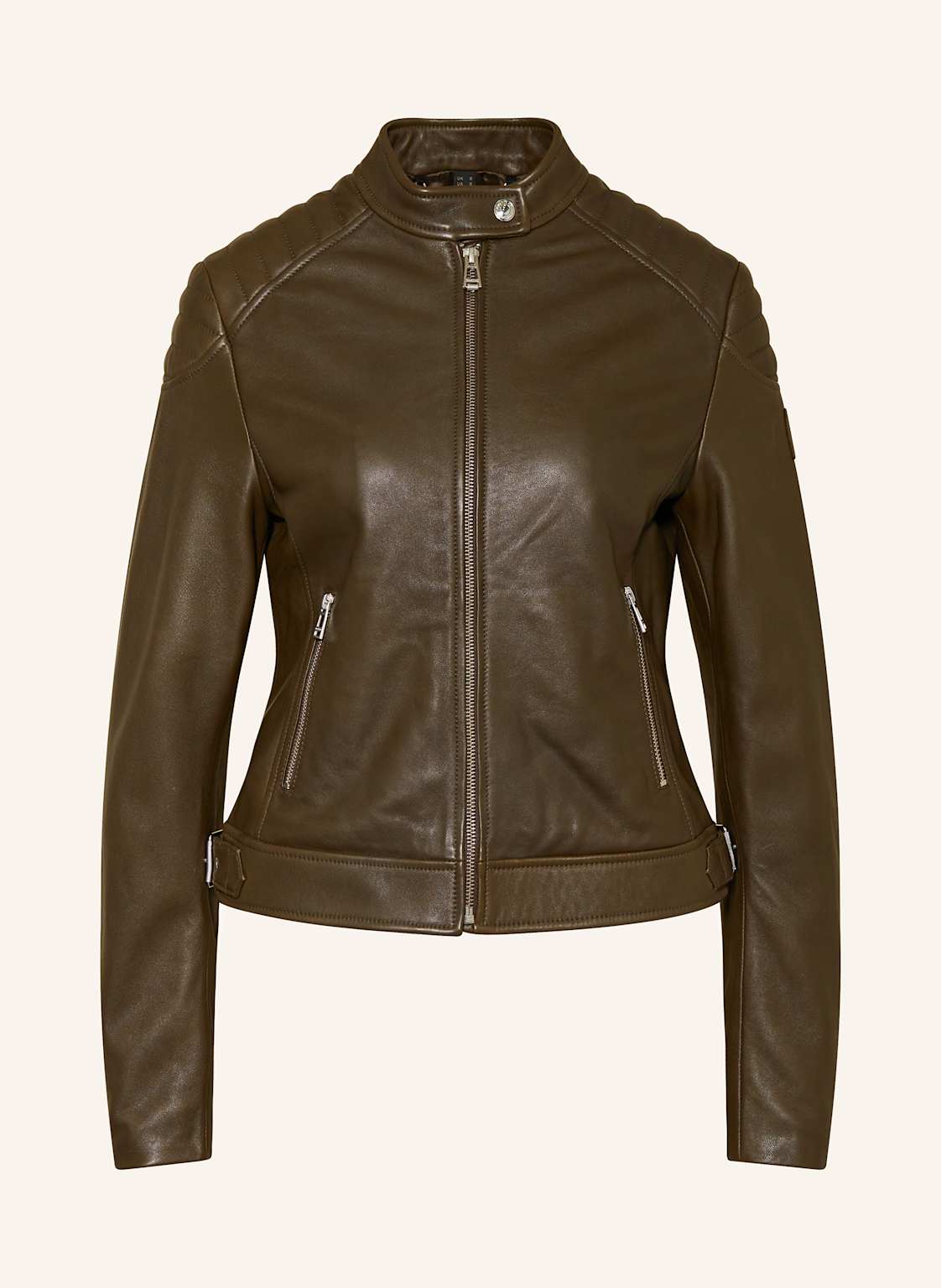 Belstaff Lederjacke Mollison gruen von Belstaff