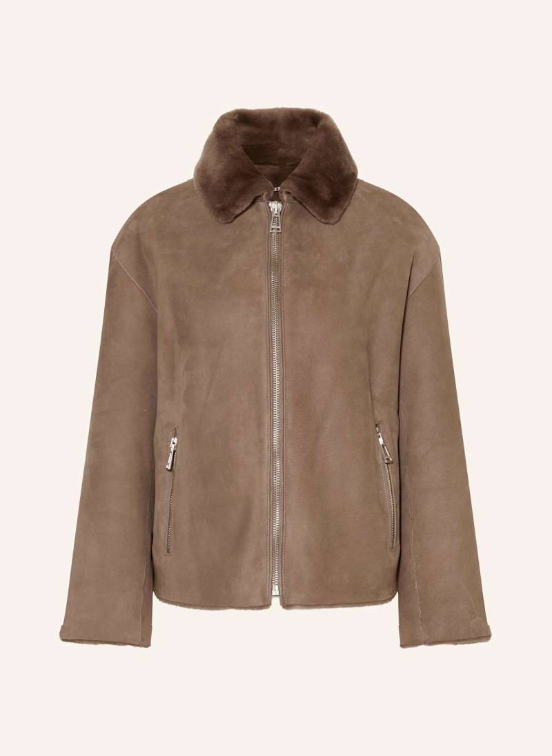 Belstaff Lederjacke Solder beige von Belstaff