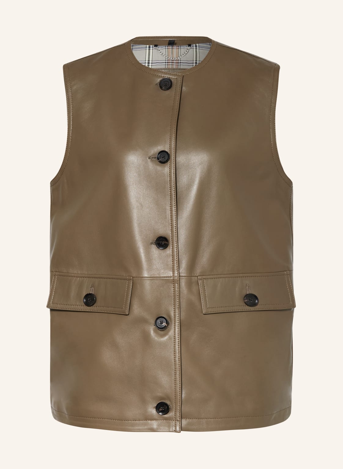 Belstaff Lederweste Apicem beige von Belstaff