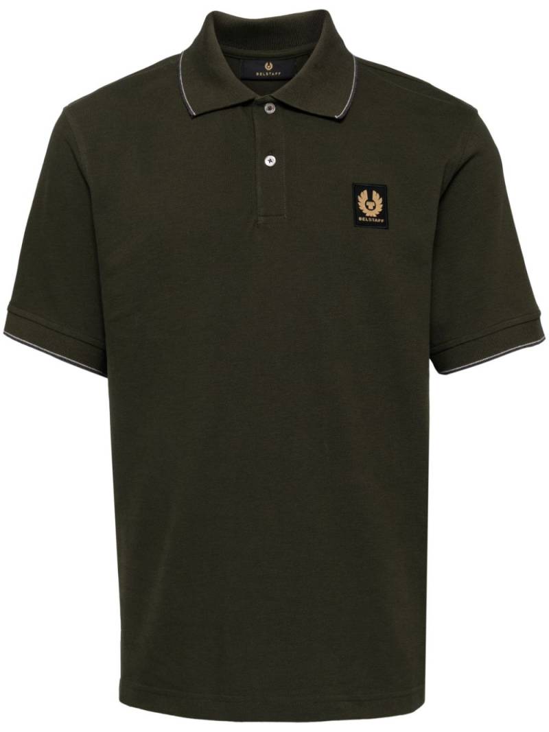 Belstaff logo-appliqué cotton polo shirt - Green von Belstaff