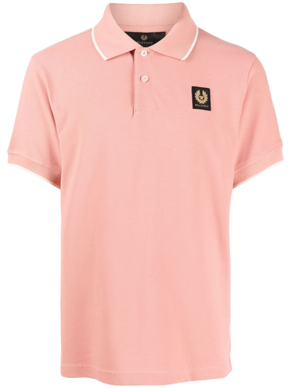 Belstaff logo-appliqué cotton polo shirt - Pink von Belstaff