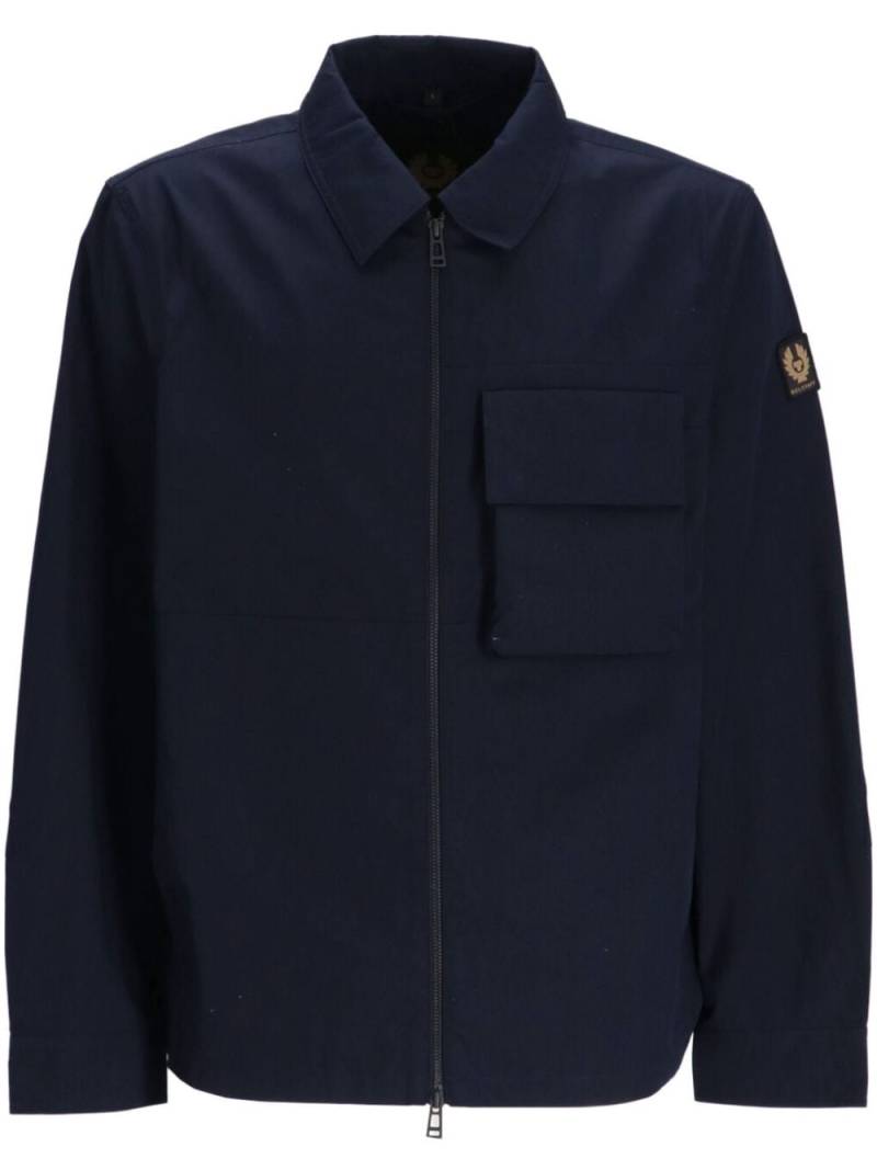 Belstaff logo-appliqué runner overshirt - Blue von Belstaff