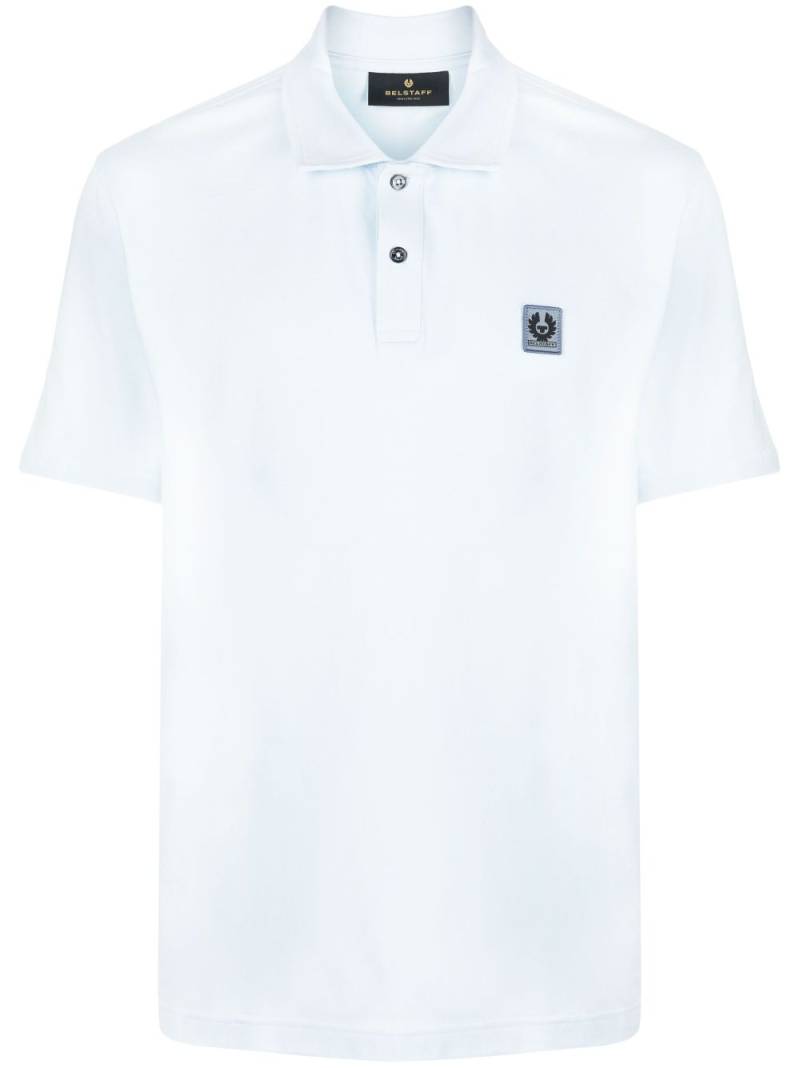 Belstaff logo-detail cotton polo shirt - Blue von Belstaff