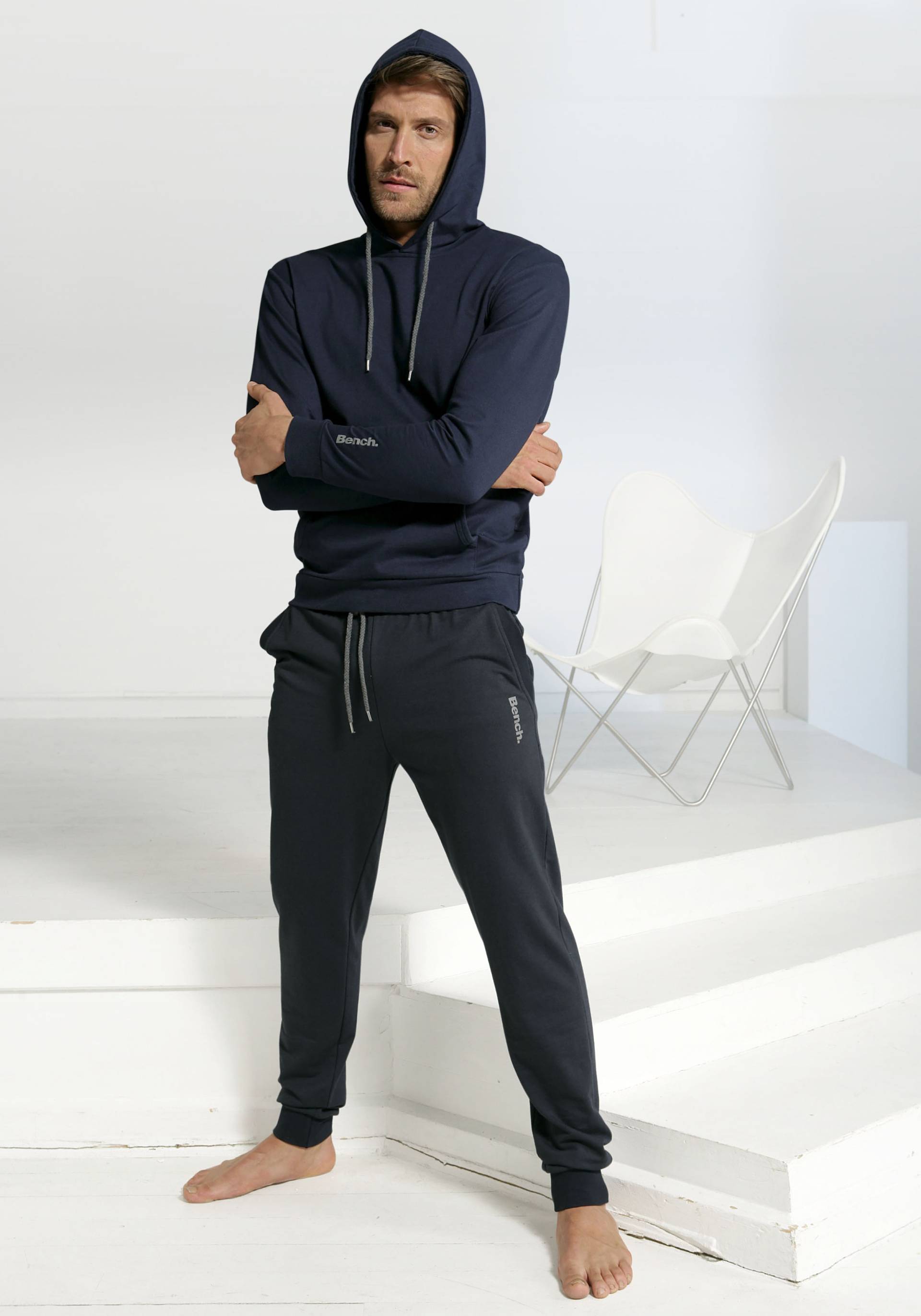 Bench. Loungewear Hoodie, Langarm, Sweatshirt mit Rundhals und Kapuze, Baumwollmischung von Bench. Loungewear