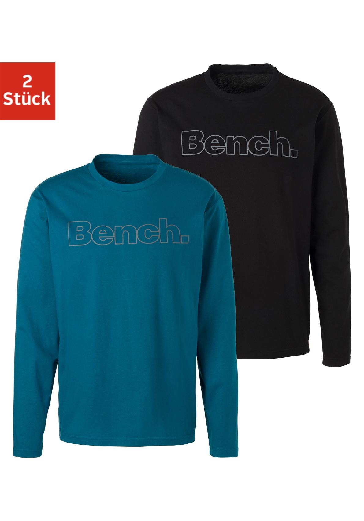 Bench. Loungewear Langarmshirt, mit Bench. Print vorn von Bench. Loungewear