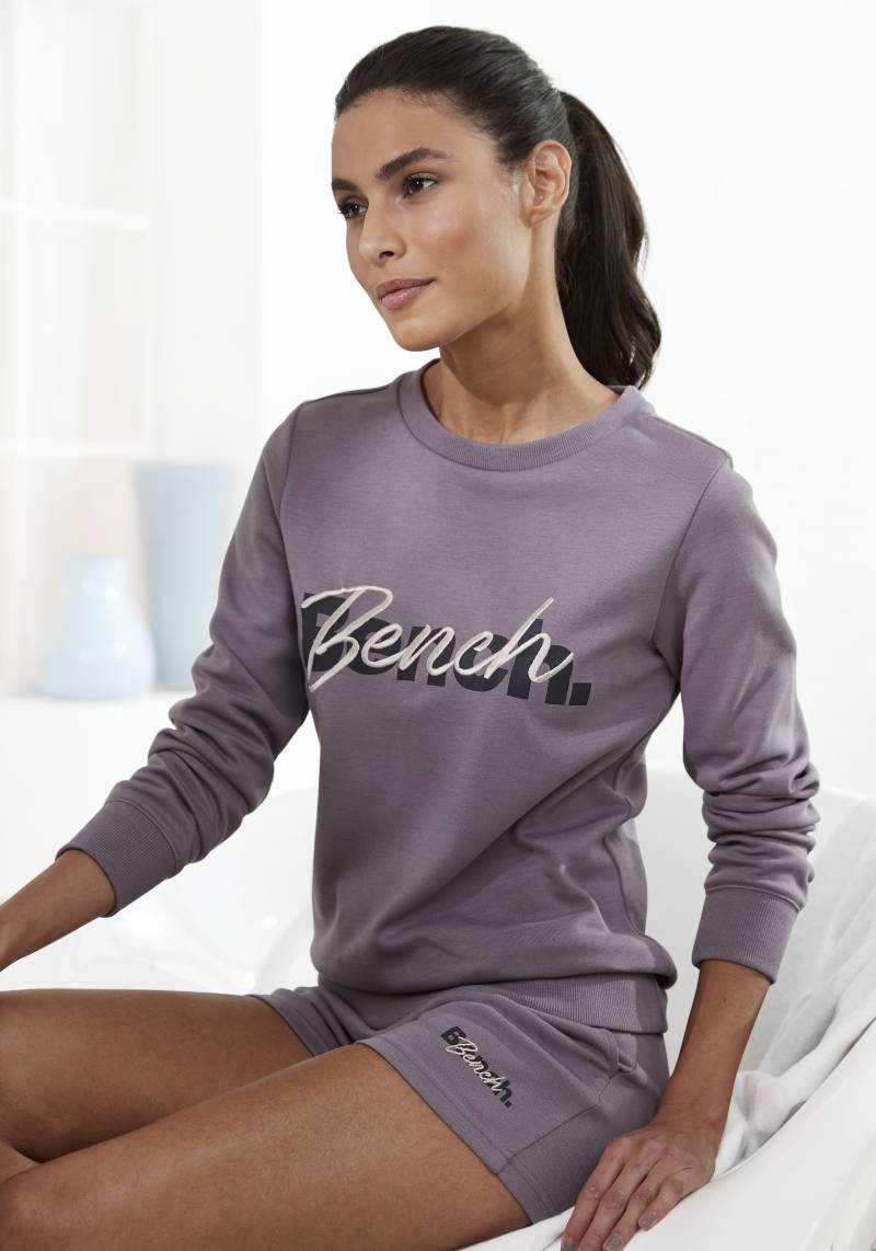 Bench. Loungewear Sweatshirt, mit Logodruck und Stickerei, Loungeanzug von Bench. Loungewear