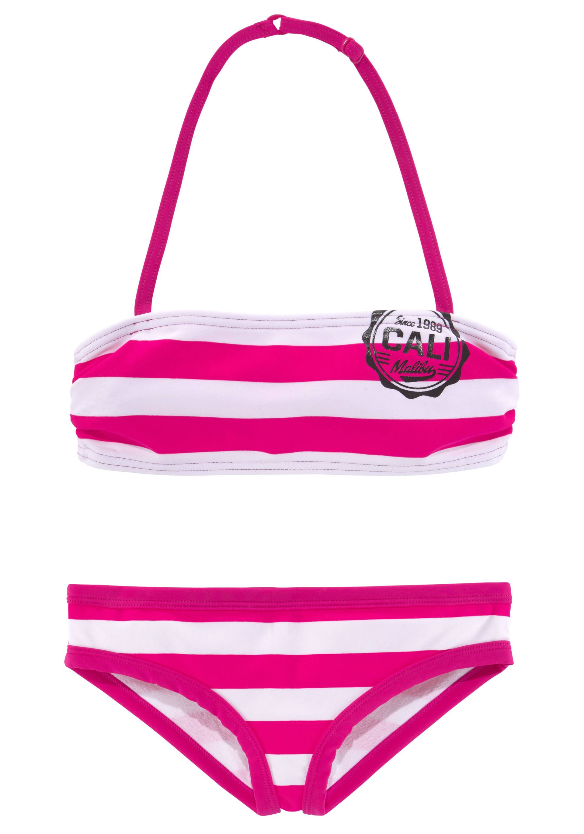 Bench. Bandeau-Bikini, mit trendigen Streifen von Bench.