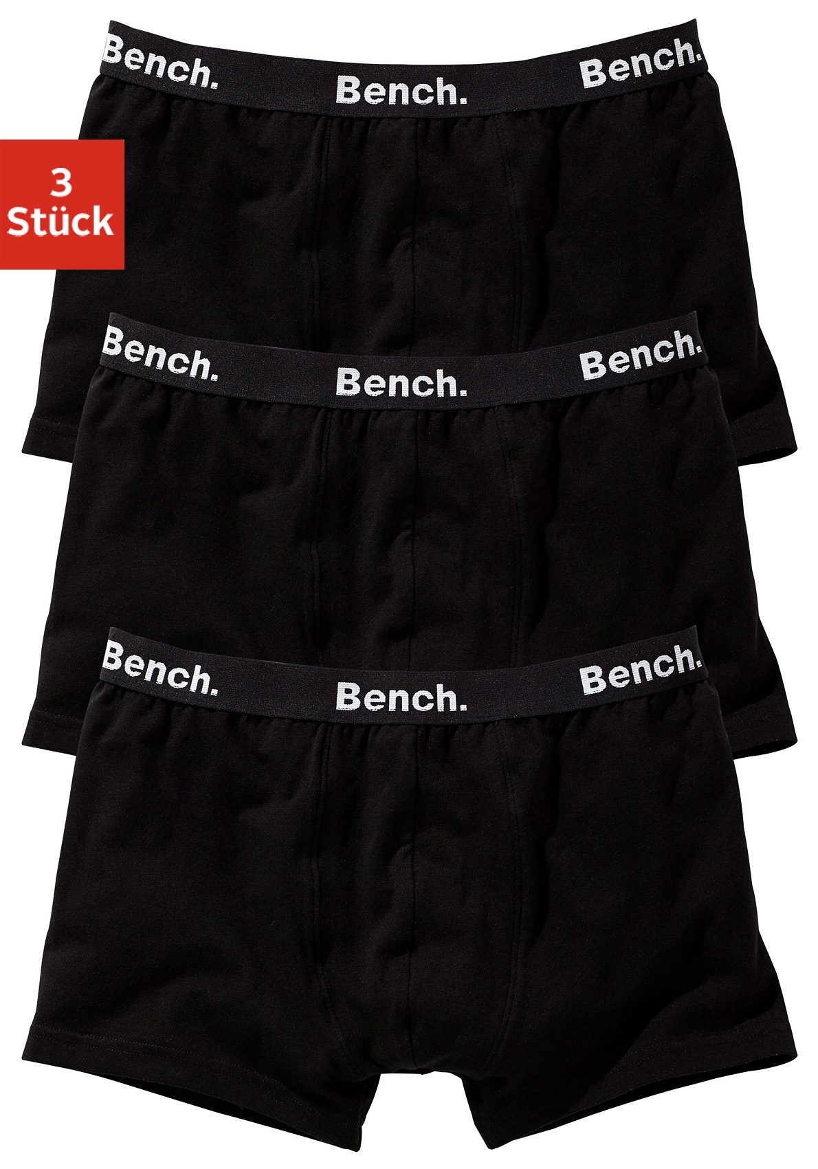 Bench. Boxer »Boxershorts für Jungen«, (Packung, 3 St.), mit Logo-Webbund von Bench.