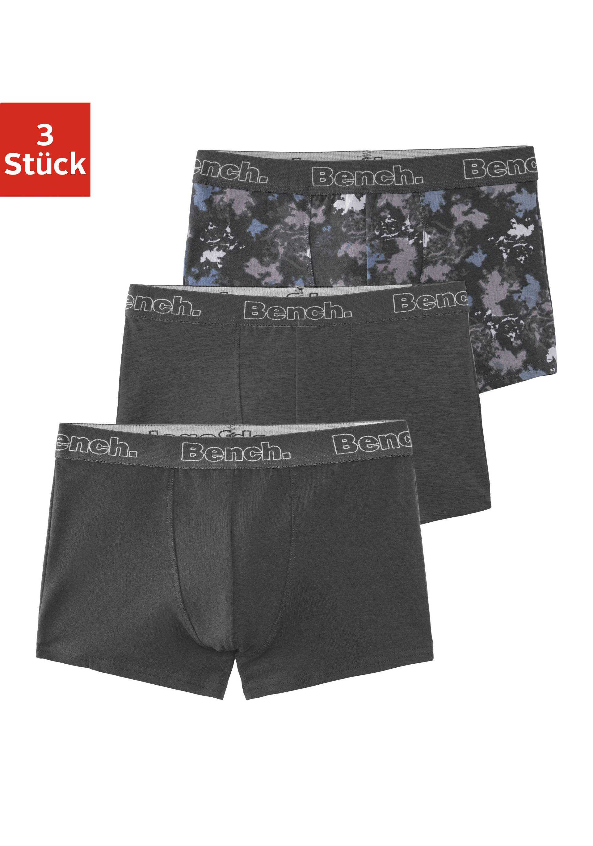 Bench. Boxer »Boxershorts für Jungen«, (Packung, 3 St.), uni und gemustert in einer Packung von Bench.