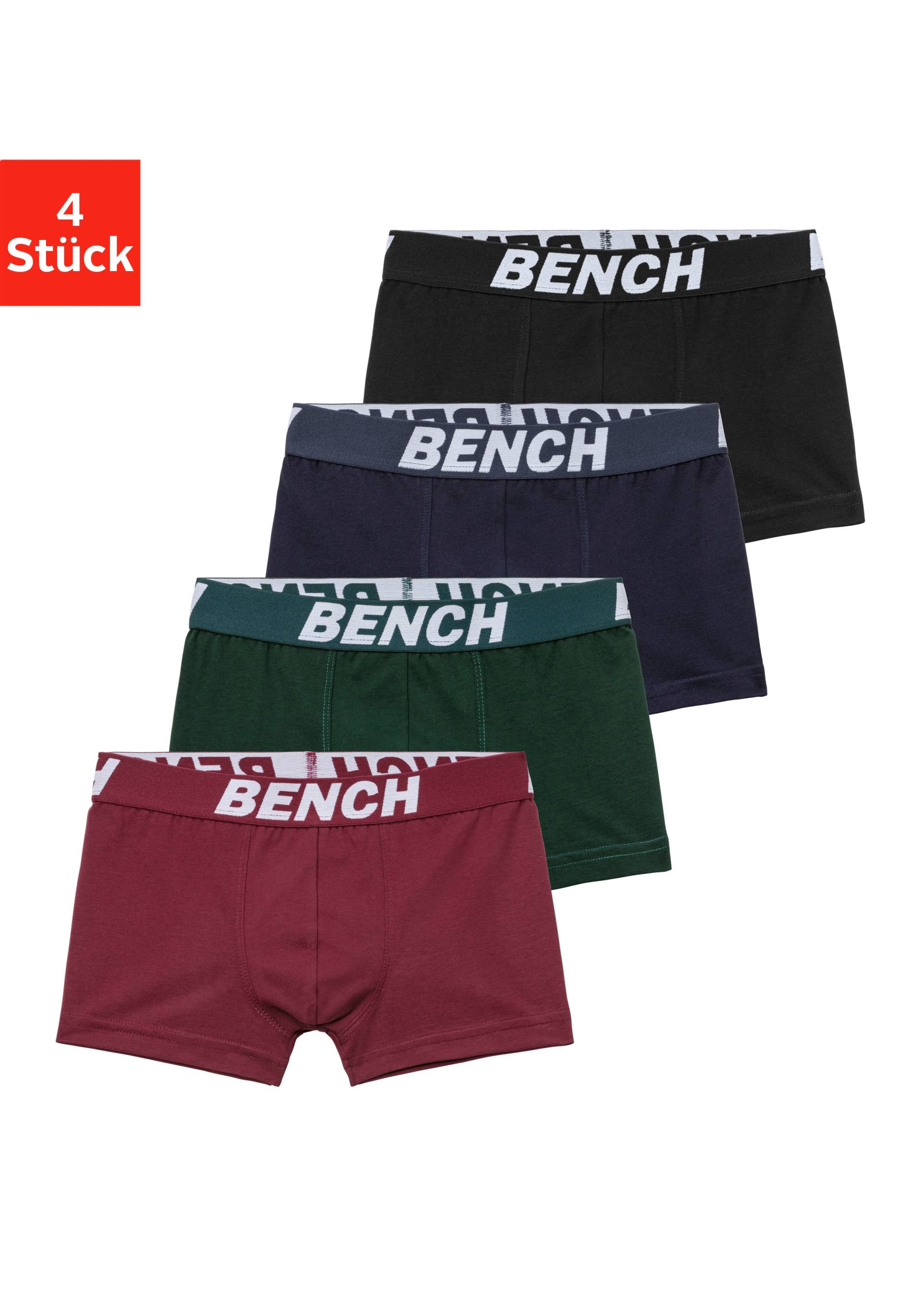 Bench. Boxer, (Packung, 4 St.), für Jungen mit Bench Schriftzug im Bund von Bench.