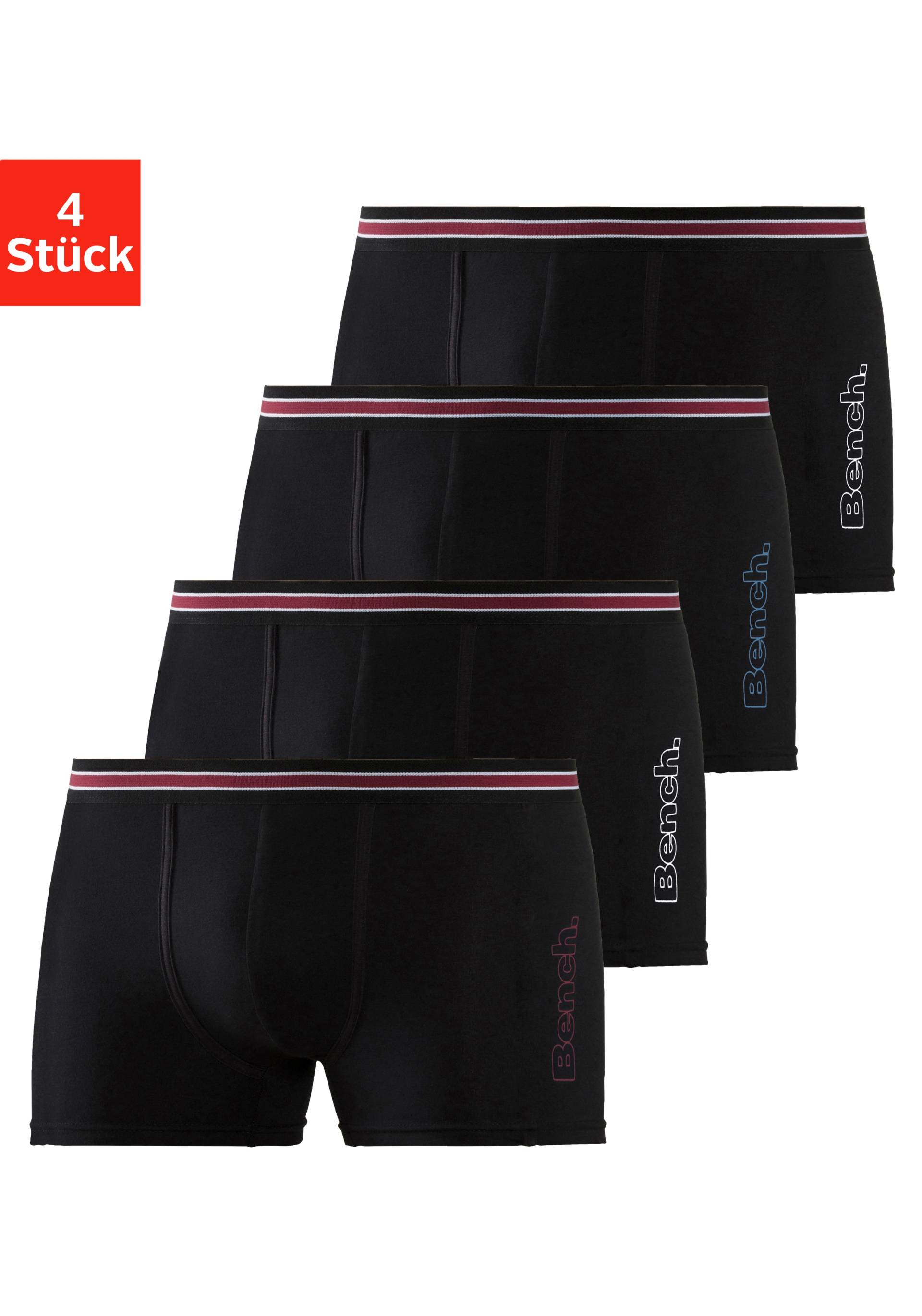 Bench. Boxer »Boxershorts für Herren«, (Packung, 4 St.), mit seitlichem Logo Druck von Bench.